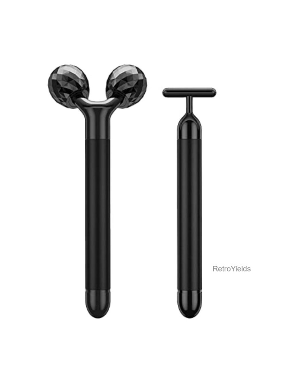 2-in-1 Electric Face Massager Kit 3D Roller & T-Shape Skin Care Tool